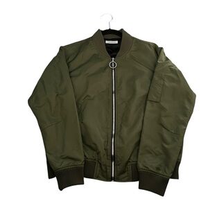 Good American Olive Bomber Jacket